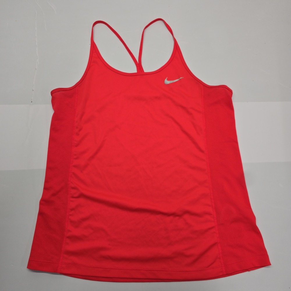 Nike Womens Dri-FIT Racerback Training Tank Top Red 831522-653 Size L